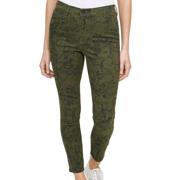 𝅺JR69 Calvin Klein Jeans Python-Print High-Rise Skinny Jeans Size 25 x 27 - Picture 1 of 1